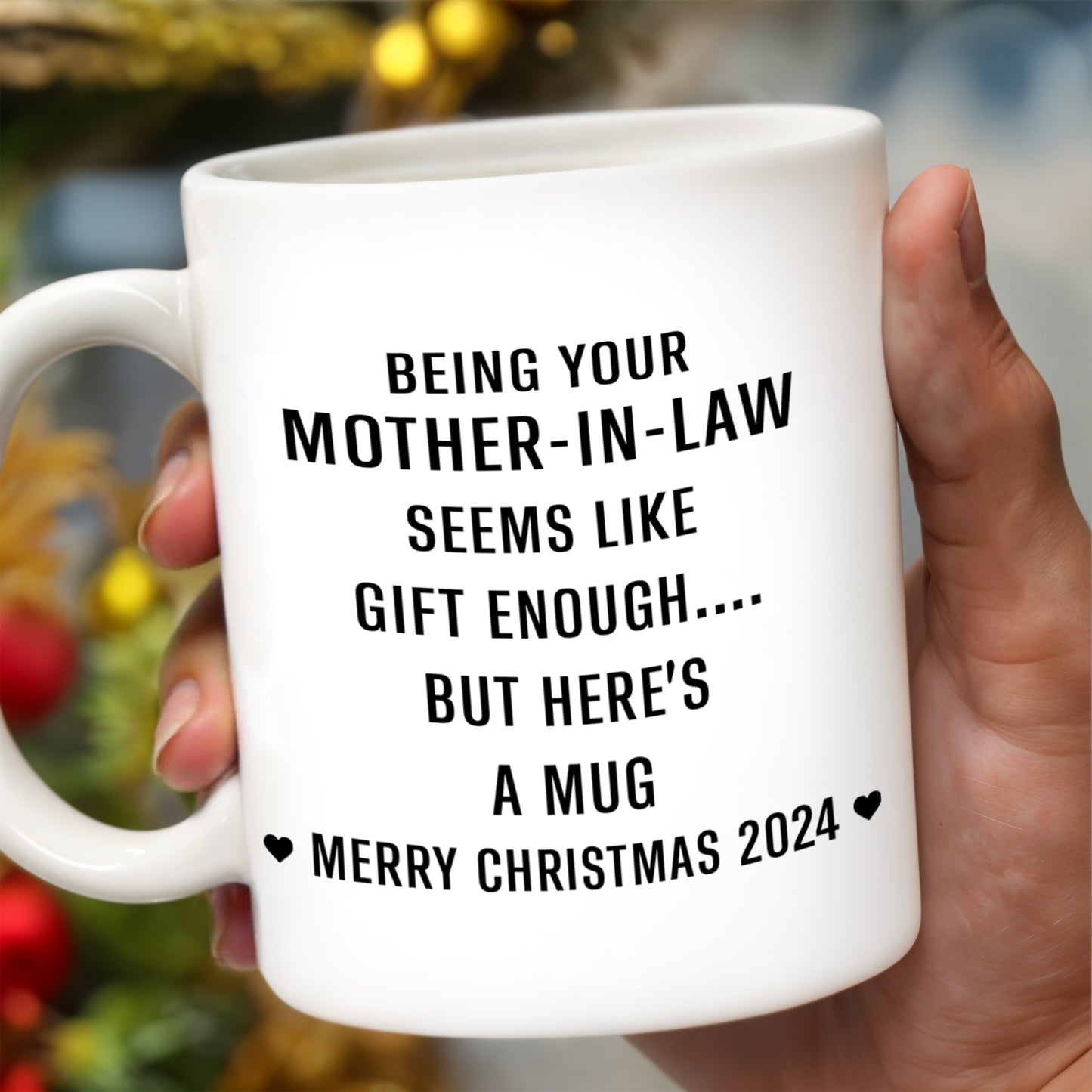 Merry Christmas Mother-In-Law Mug With Heart