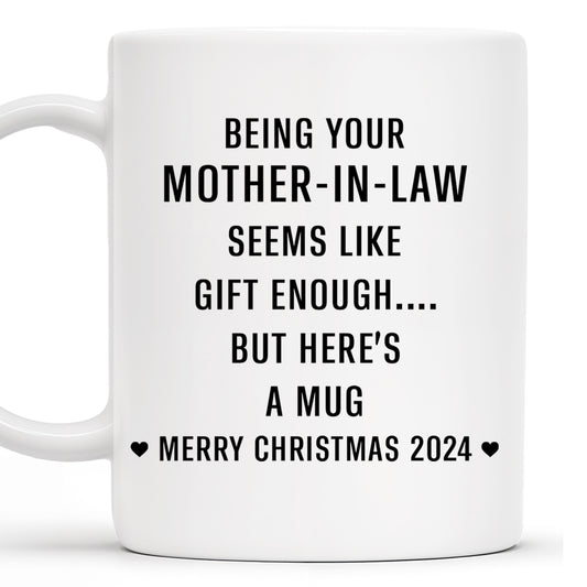 Merry Christmas Mother-In-Law Mug With Heart