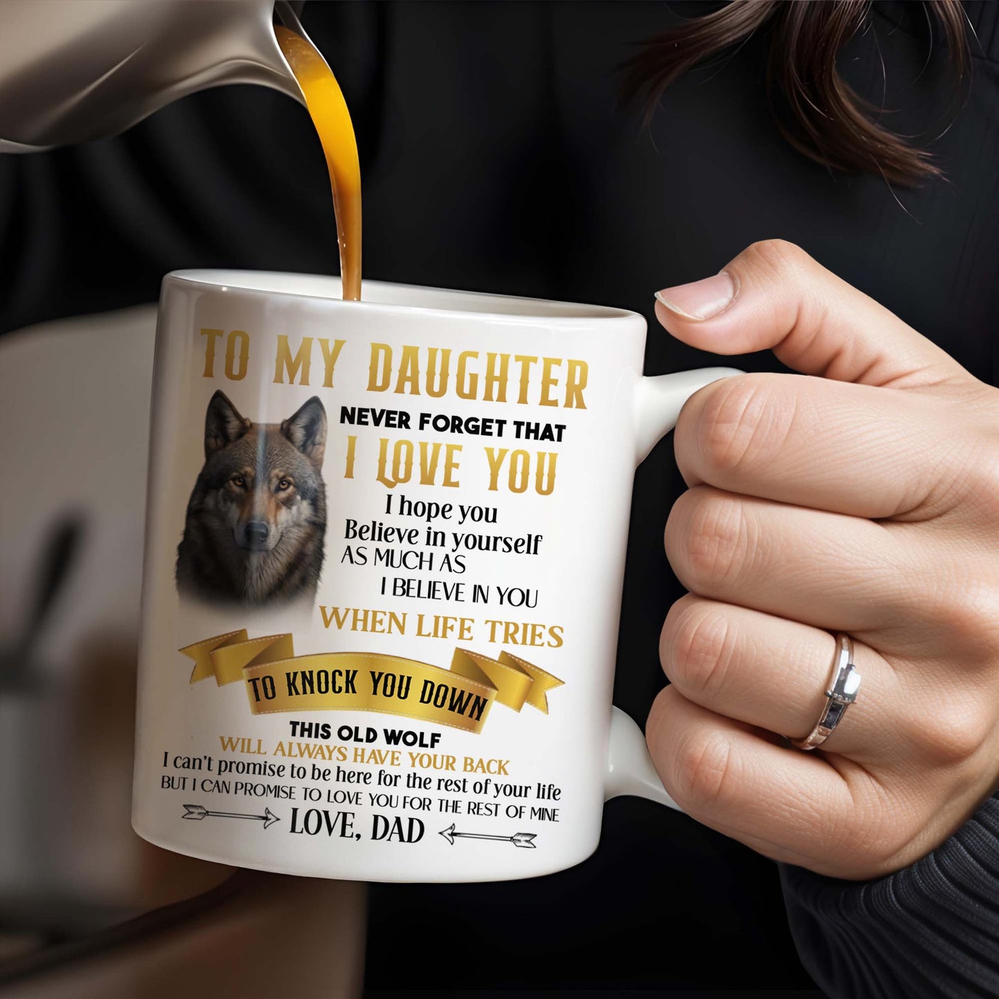 Wolf And Banner Inspirational Love Message For Daughter
