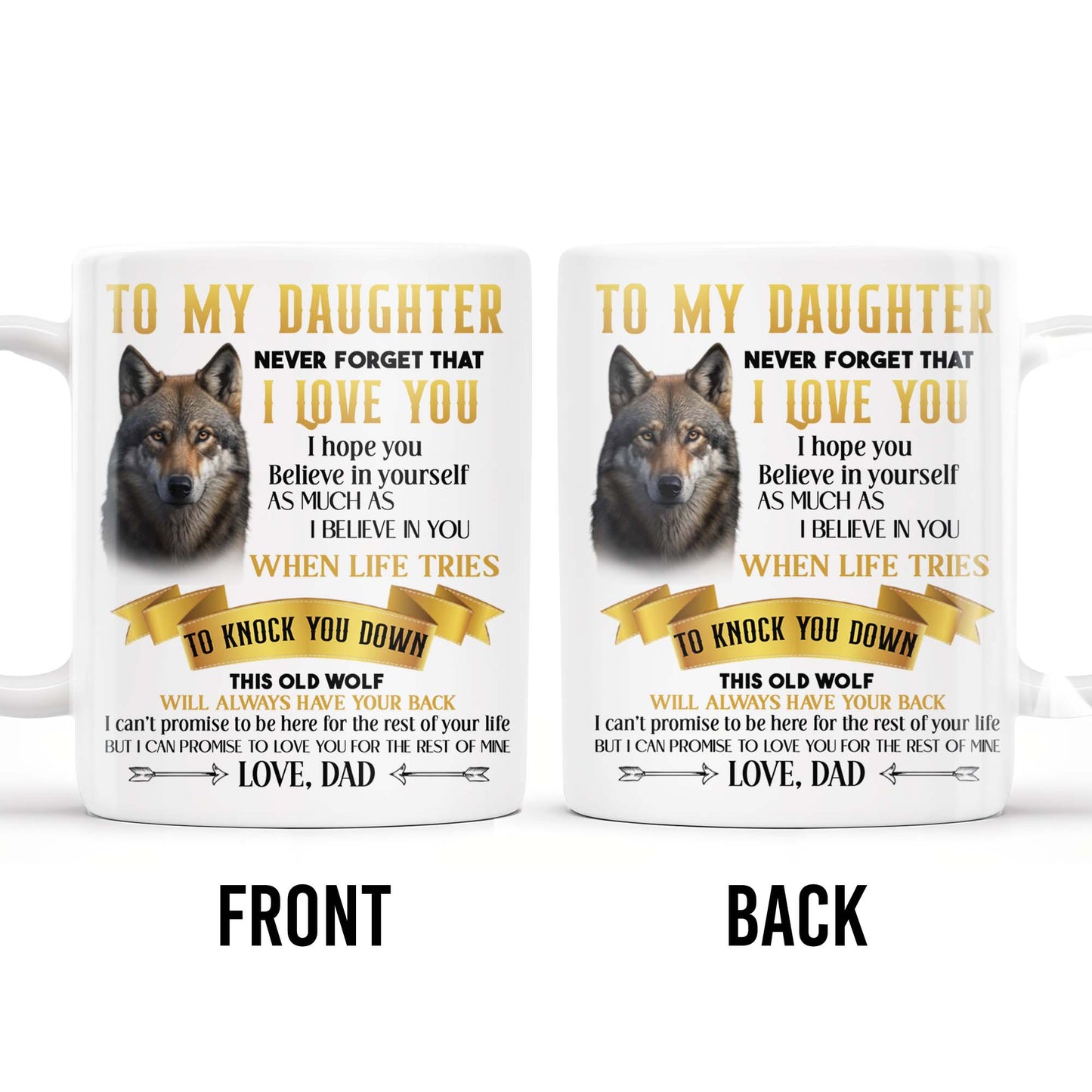 Wolf And Banner Inspirational Love Message For Daughter