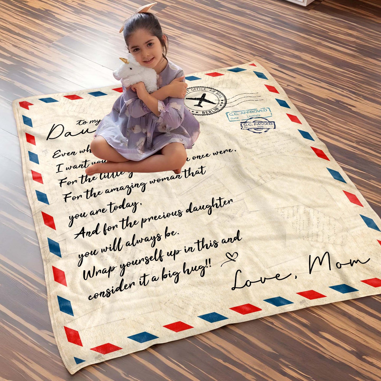A Big Hug Love Note To My Daughter With Postal Marks
