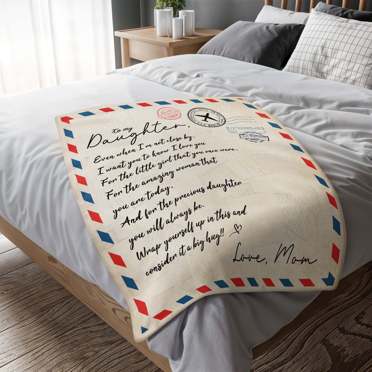 A Big Hug Love Note To My Daughter With Postal Marks