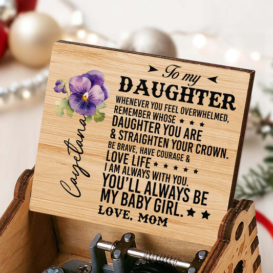 Love Life Courageous Daughter Floral Music Box