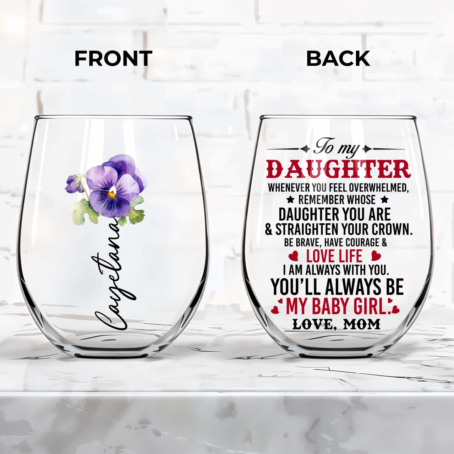 Courage & Love Life Inspirational Message for Daughter
