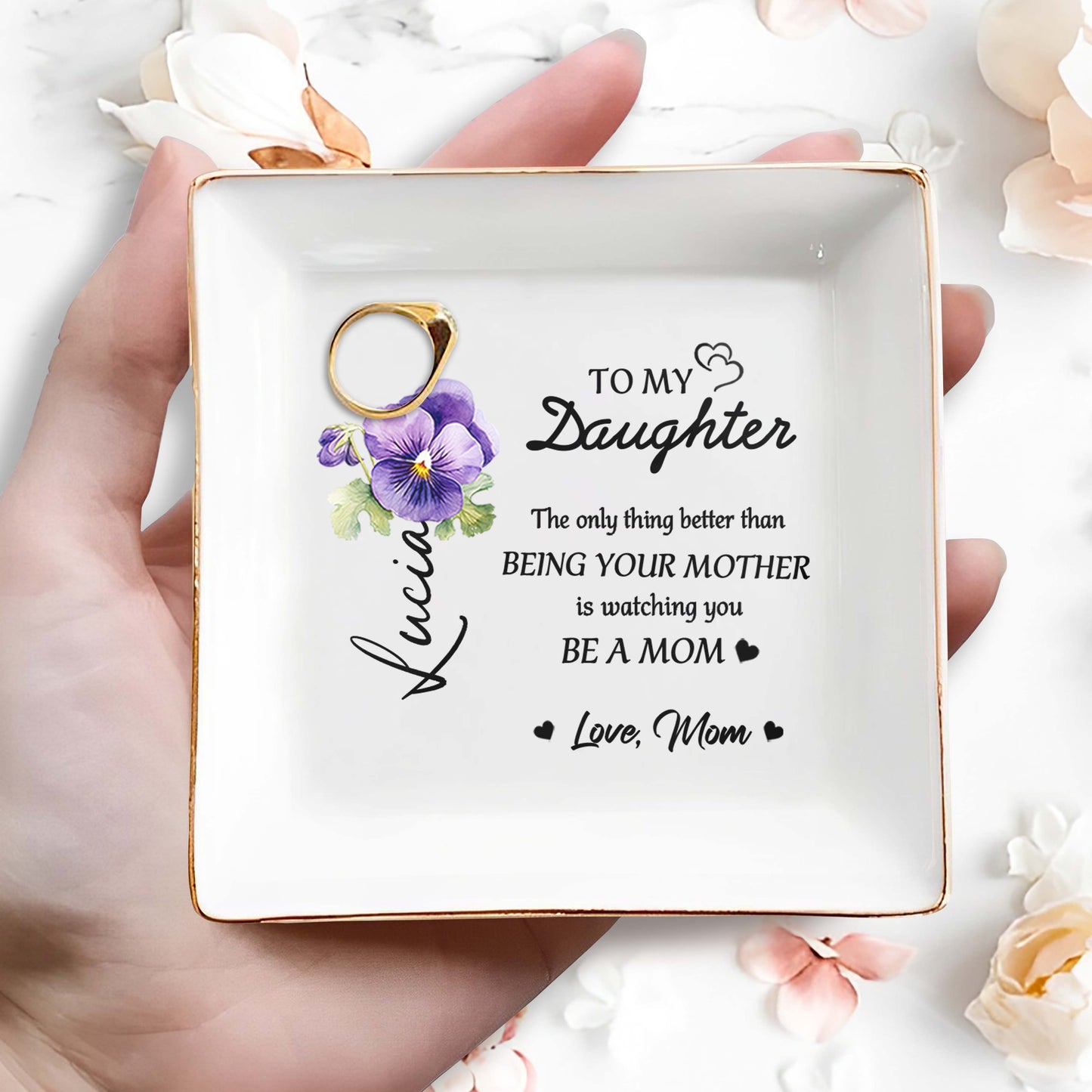 Beautiful Sentiment For Daughter From Mom With Flowers