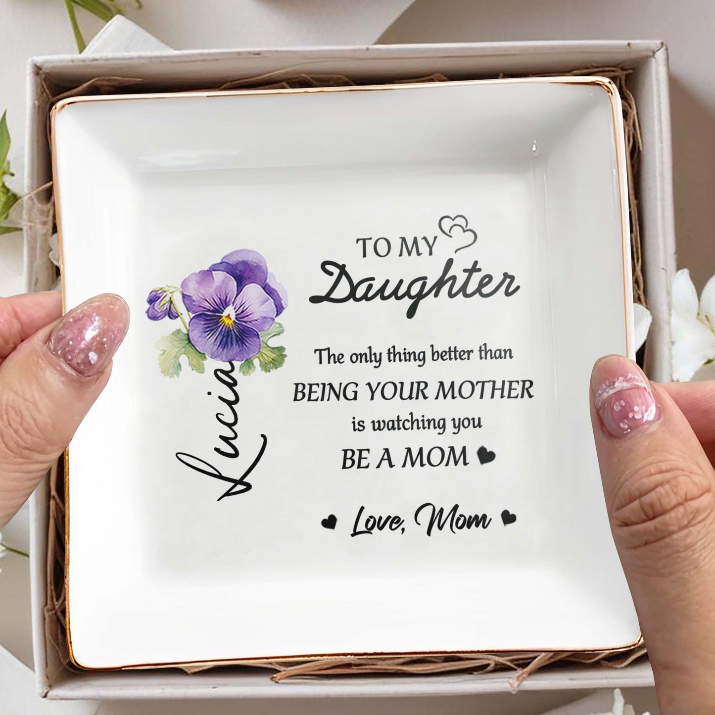Beautiful Sentiment For Daughter From Mom With Flowers
