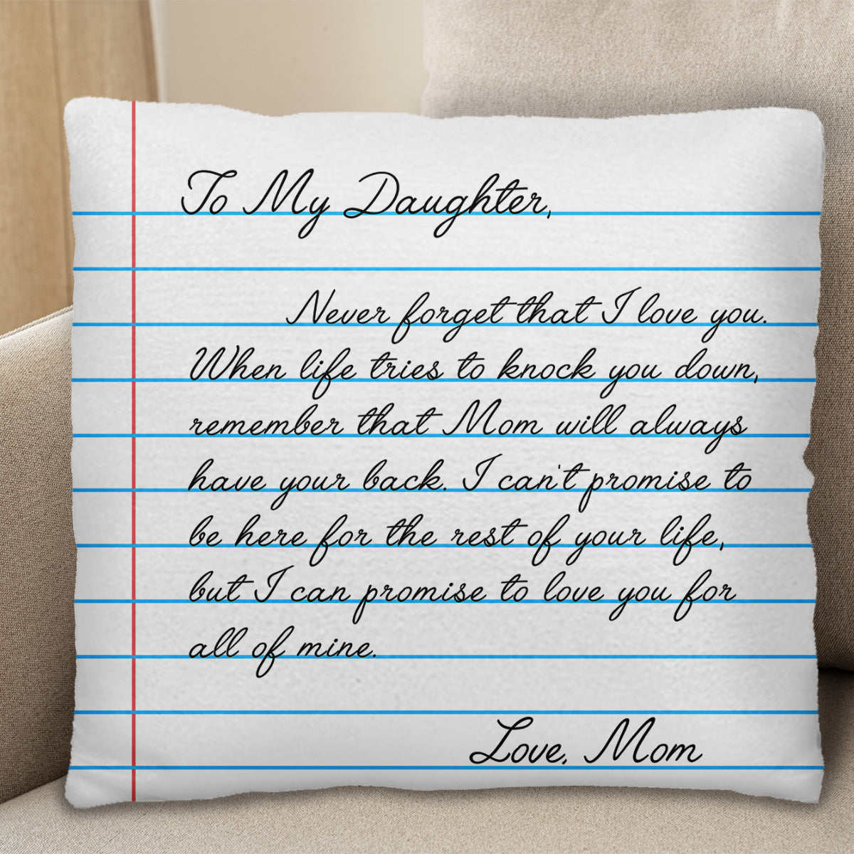 Love You Forever, Mom's Promise, Lined Paper Design