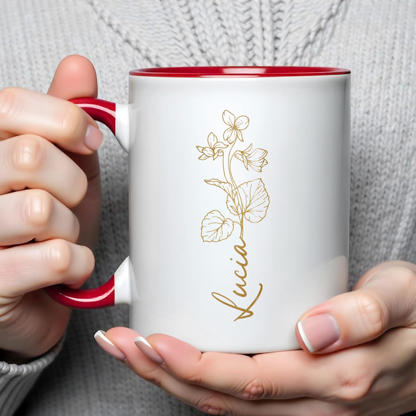 Golden Blossoms Personalized, Flowers Design