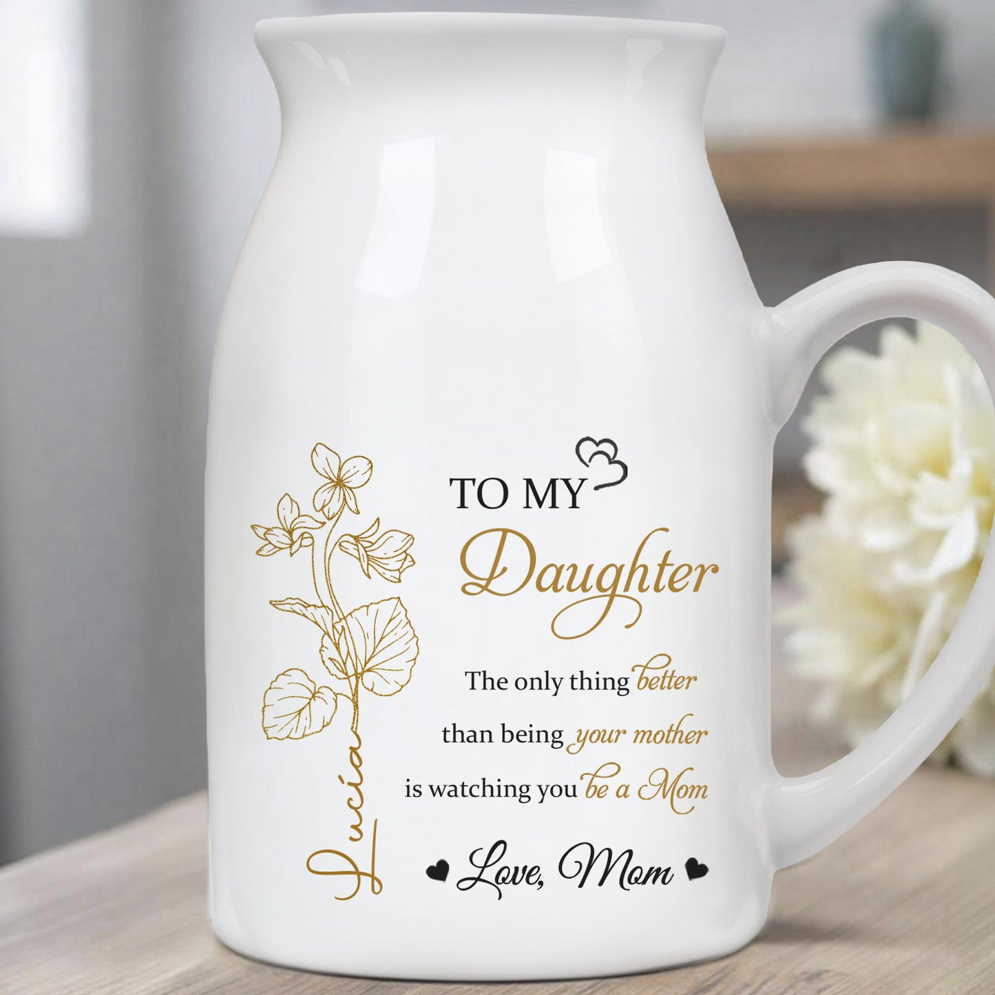 Mother To Daughter Love And Flowers Emotional Message