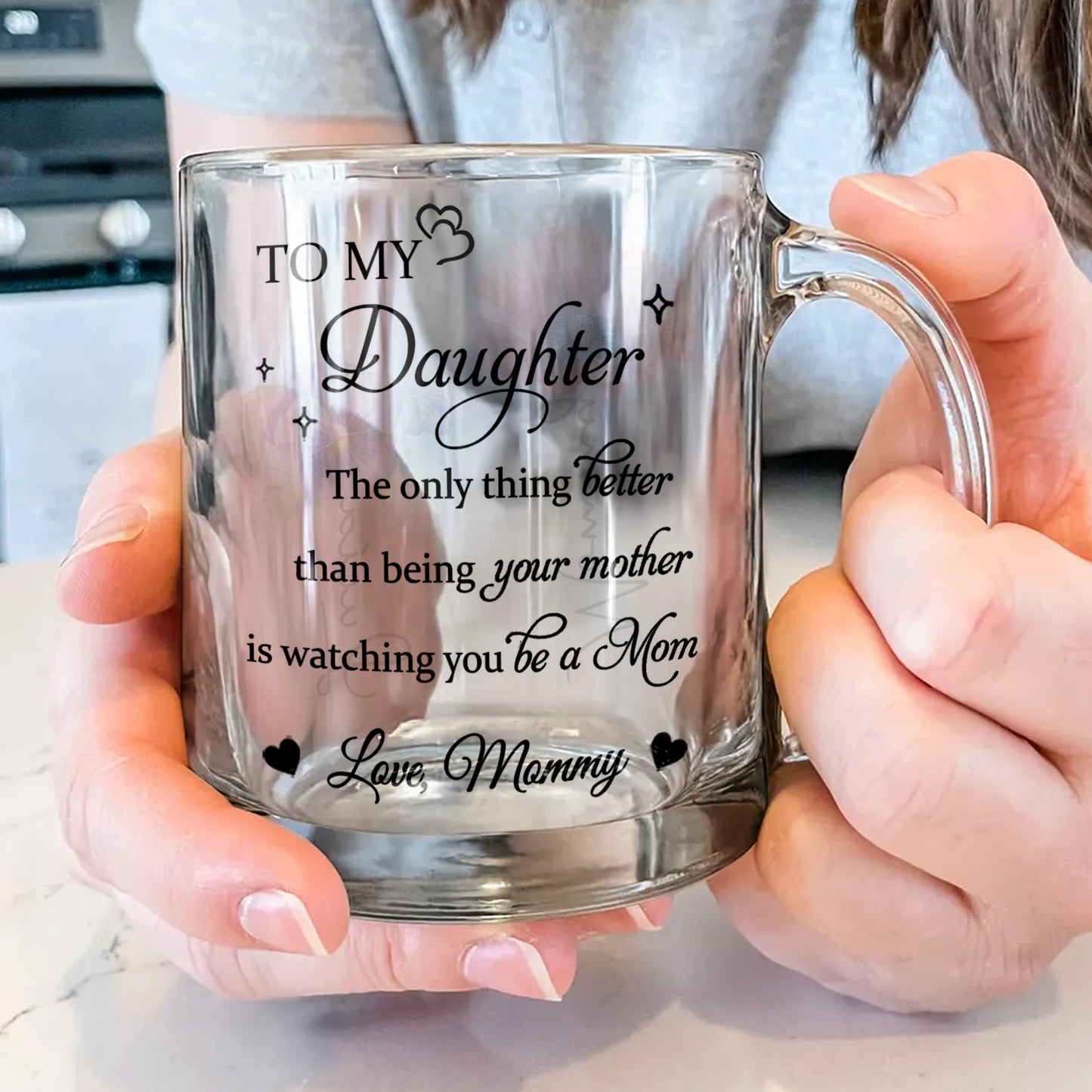 To My Daughter Love From Mom Featuring Poppies And Pansies