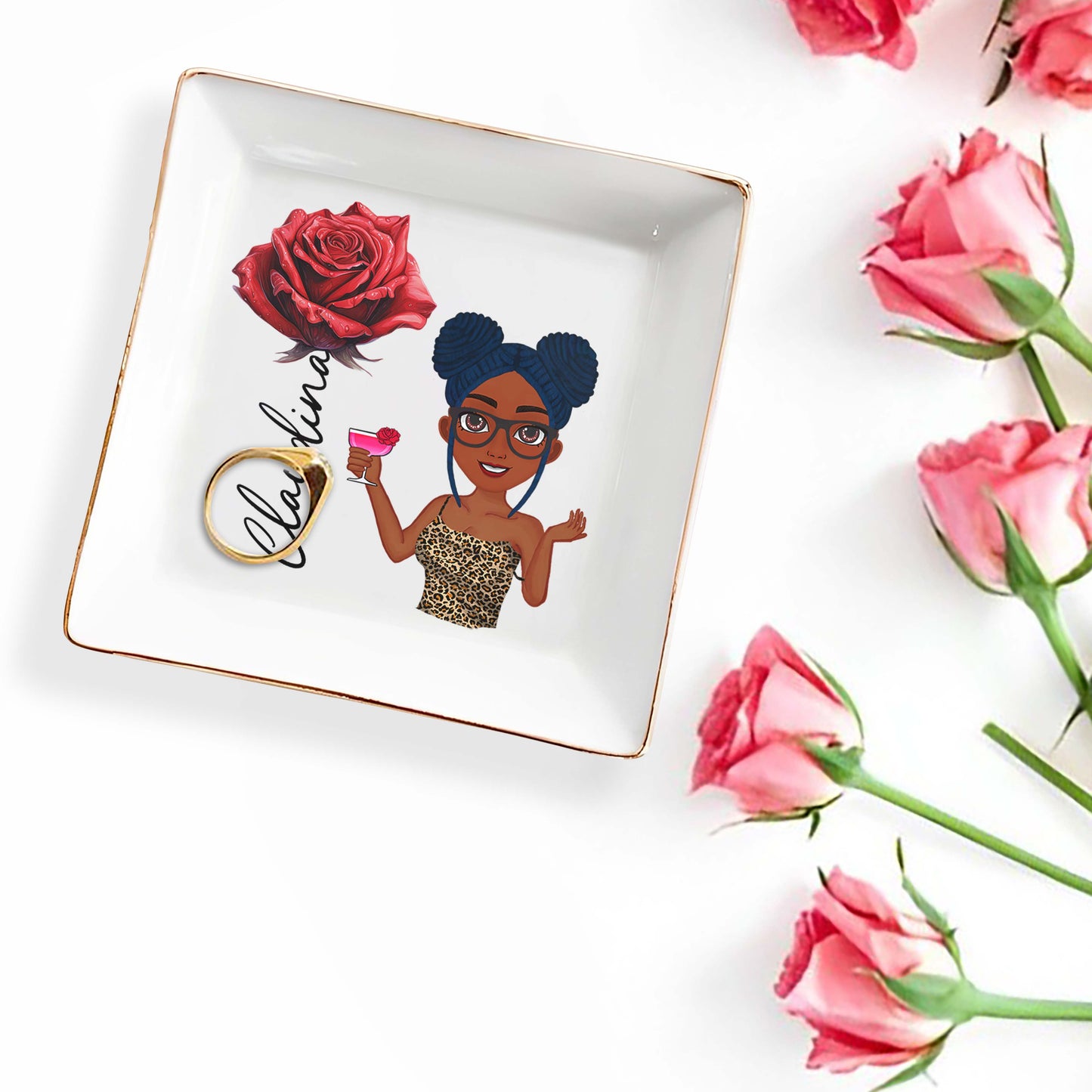 Congratulaciones With Cartoon Character And Flower