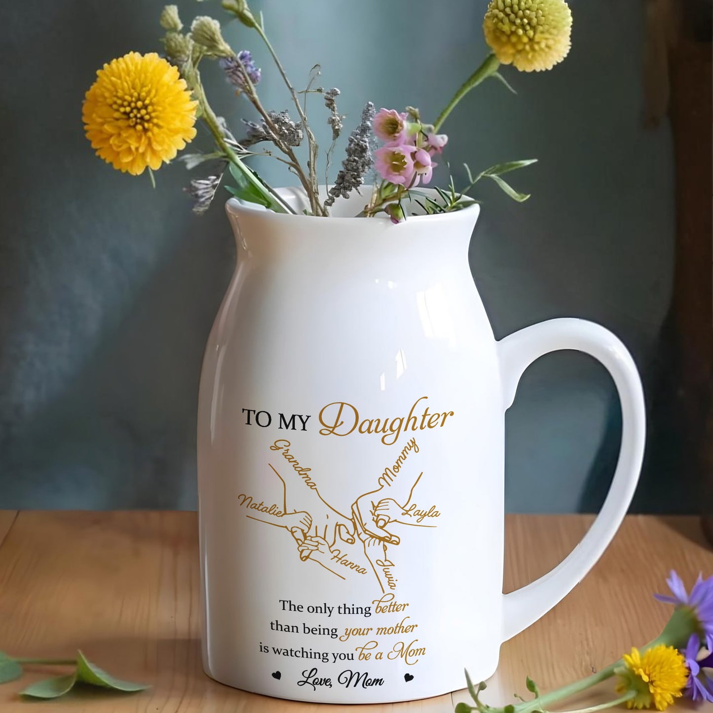 To My Daughter, The Only Thing Better Than Being Your Mother Is Watching You, Flowers and Family Tree