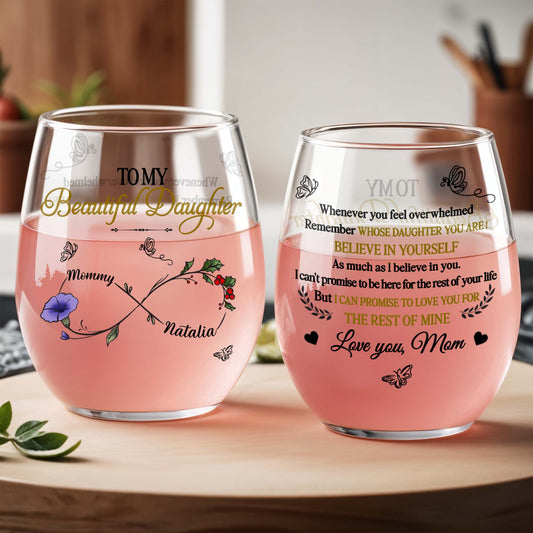 To My Beautiful Daughter, For The Rest Of Mine, Flowers and Hearts