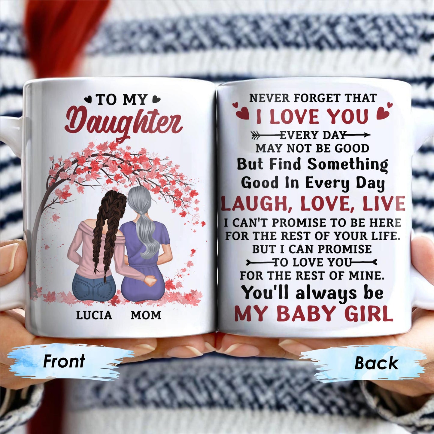 To My Daughter, Never Forget That I Love You, Mother and Daughter under Tree