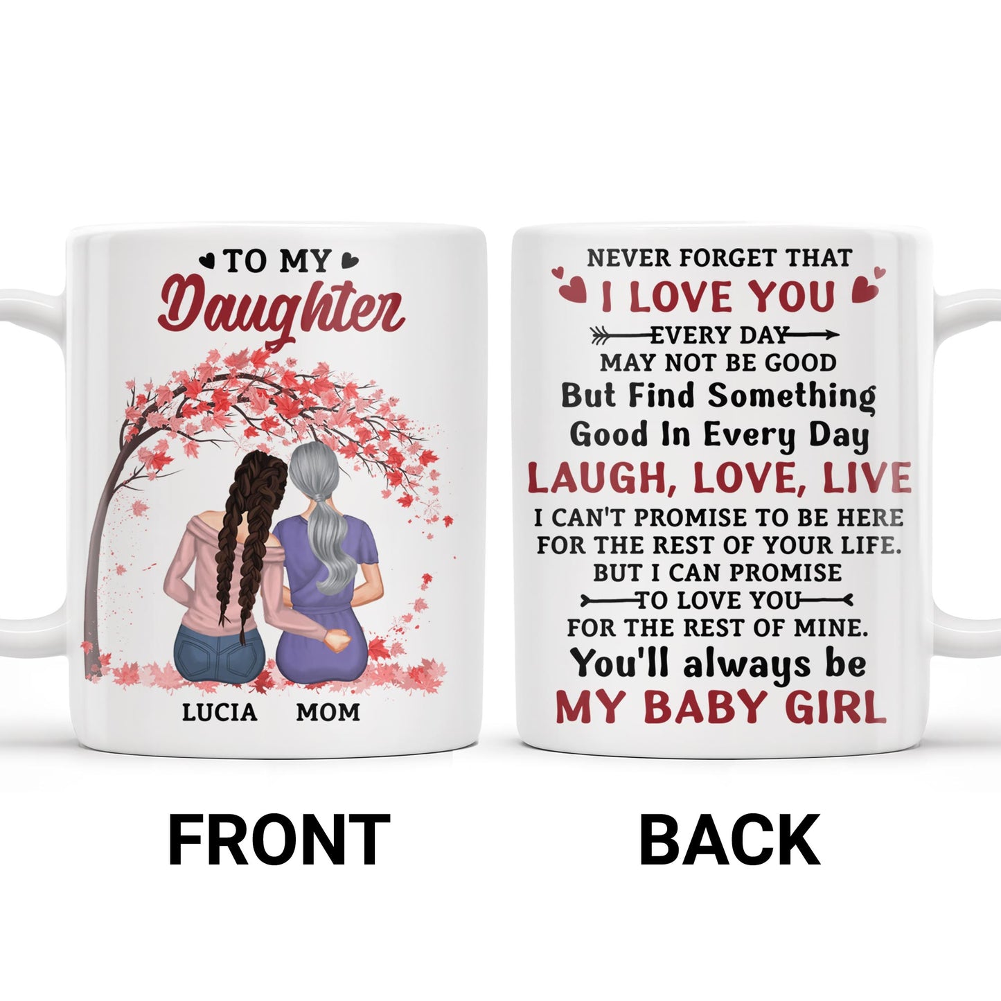 To My Daughter, Never Forget That I Love You, Mother and Daughter under Tree