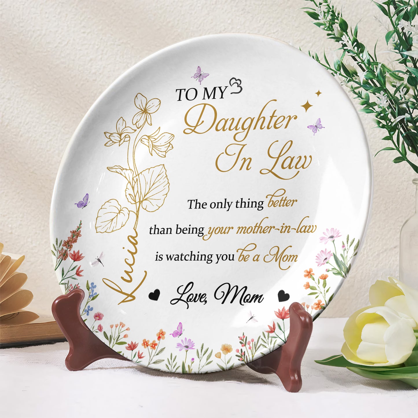 TO MY Daughter In Law, The Only Thing Better Than Being Your Mother-In-Law, Flowers And Butterflies