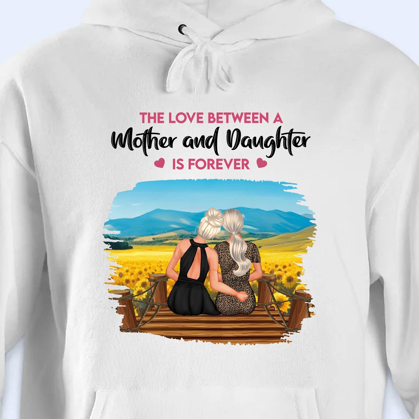 The Love Between A Mother And Daughter Is Forever, Mother and Daughter On Bench
