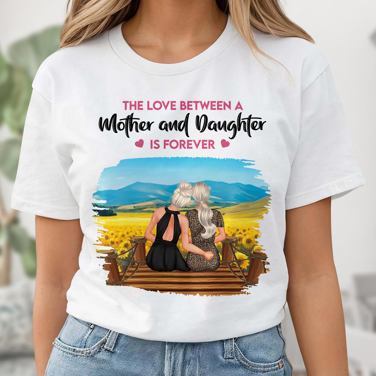 The Love Between A Mother And Daughter Is Forever, Mother and Daughter On Bench