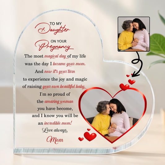 To My Daughter On Your Pregnancy, Hearts and Mother Daughter Embrace