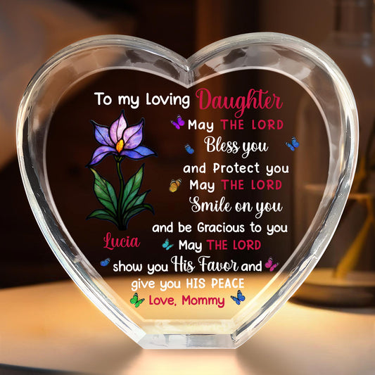 To My Loving Daughter, May The Lord Bless You, Flower and Butterfly