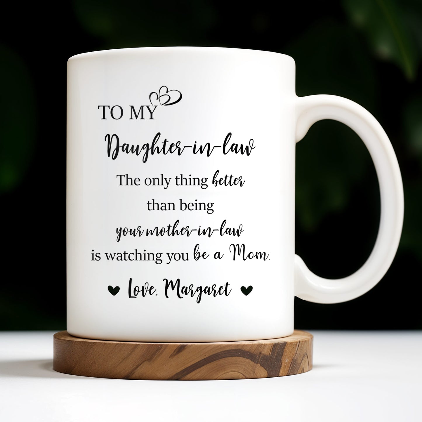 To My Daughter In Law, The Only Thing Better Than Being Your Mother-In-Law, Flowers and Butterflies - Personalized Custom Coffee Mug - DAU173_MG