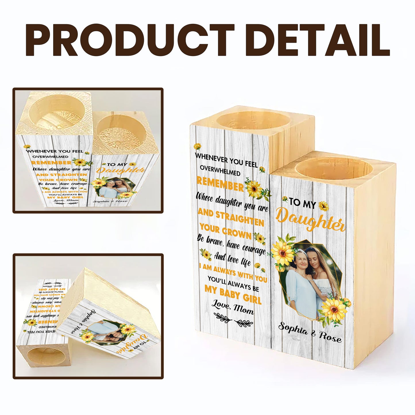 Straighten Your Crown Daughter Message with Flowers