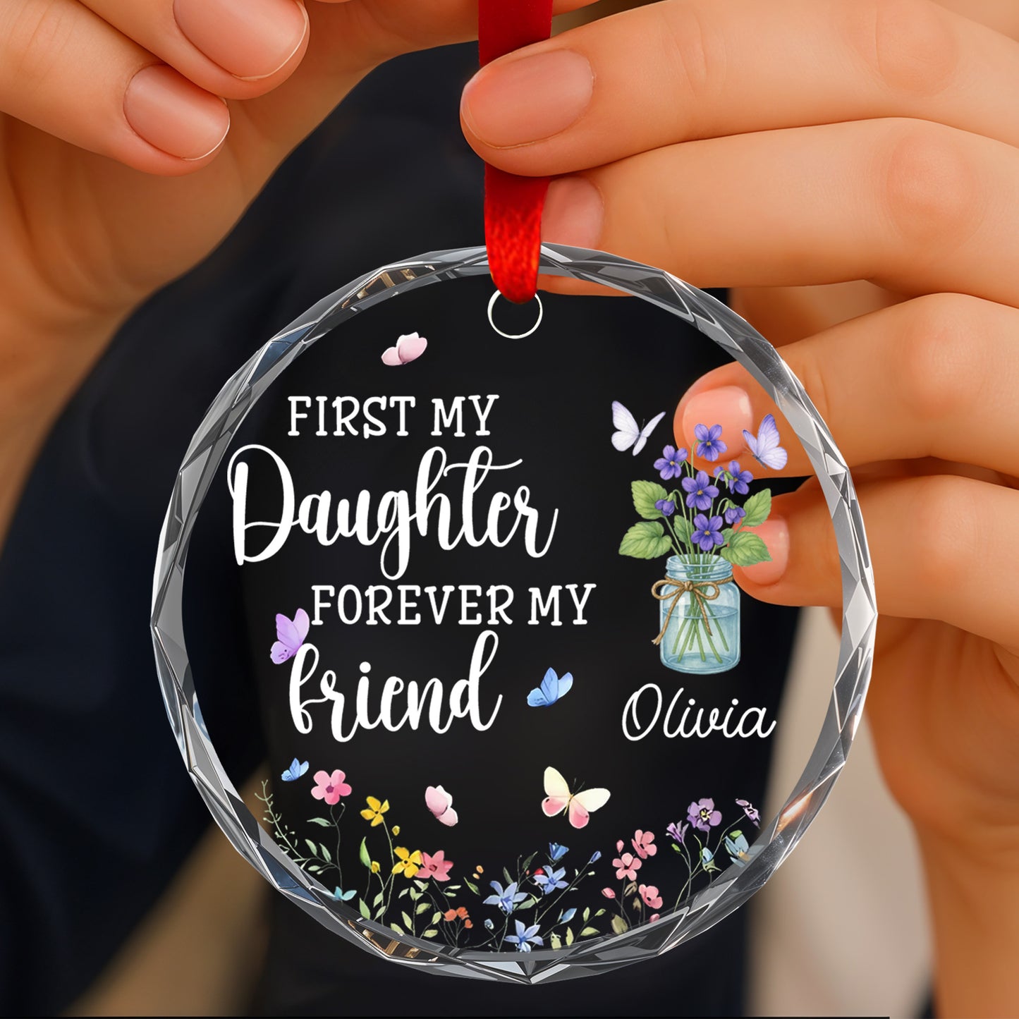 First My Daughter Forever My Friend, Flowers and Butterflies