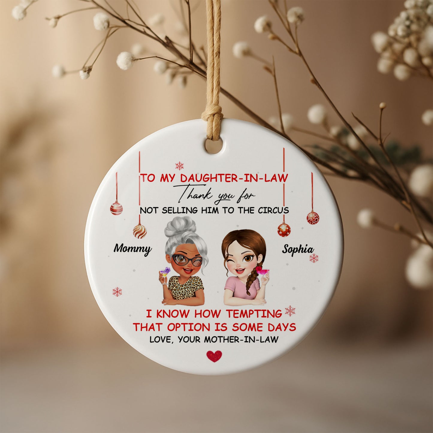 To My Daughter-In-Law Thank You For Not Selling Him To The Circus