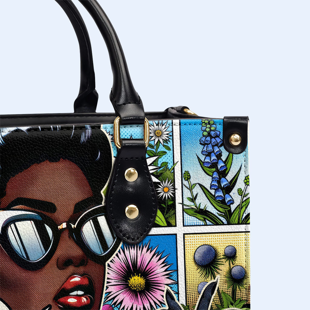 Je peux m'acheter des fleurs - Sac à main en cuir personnalisé - DB01