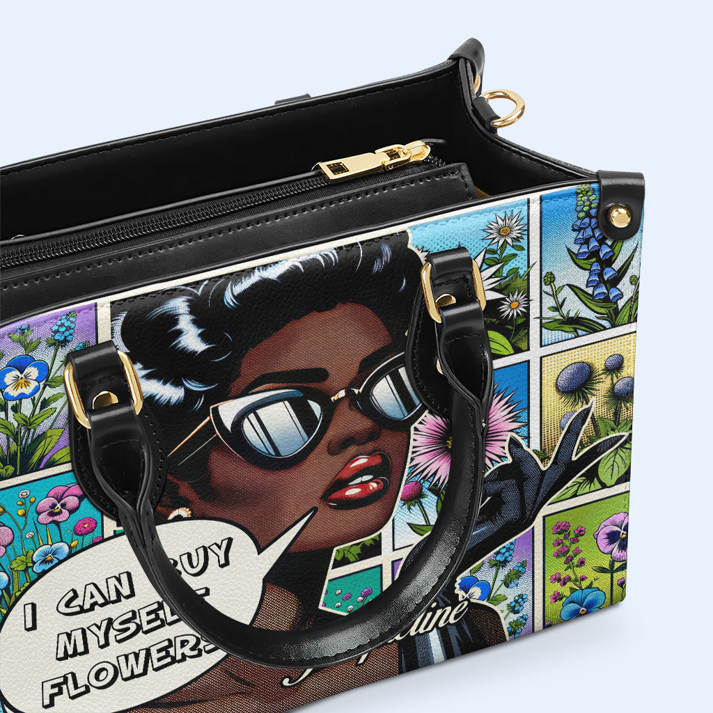 Je peux m'acheter des fleurs - Sac à main en cuir personnalisé - DB01