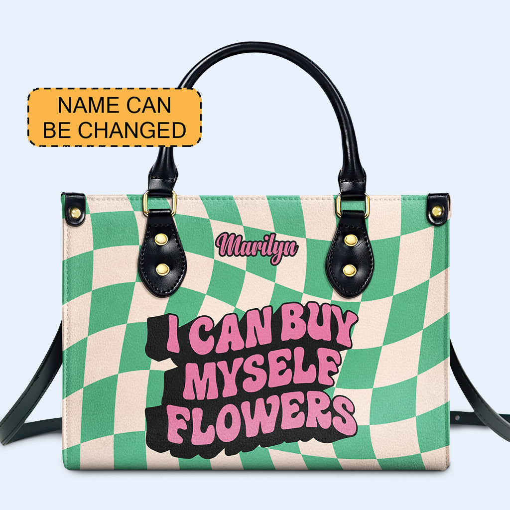 Je peux m'acheter des fleurs - Sac à main en cuir personnalisé - DB02