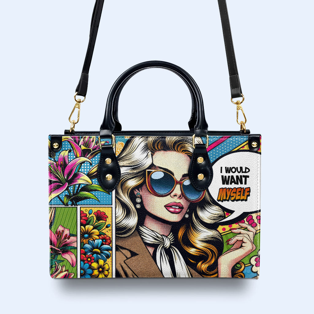 Je voudrais moi-même - Sac à main en cuir personnalisé - DB03