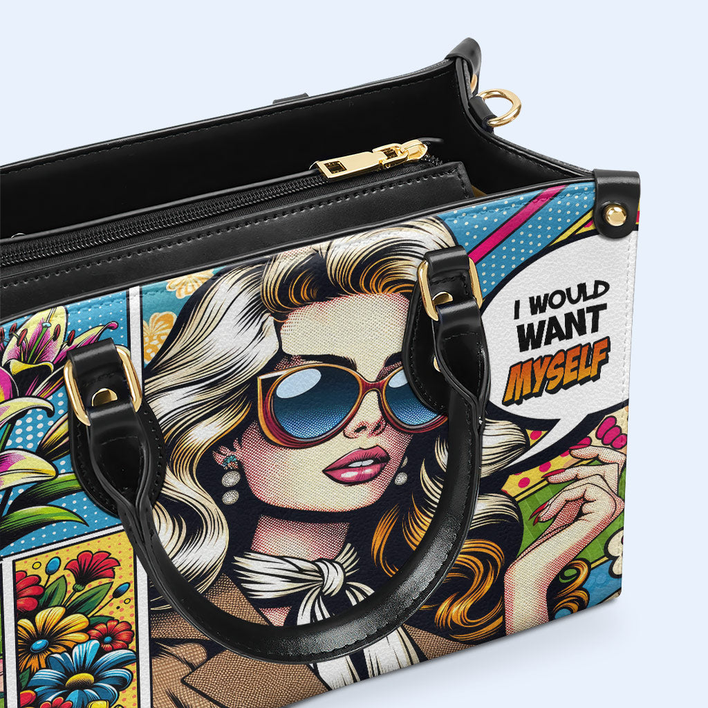 Je voudrais moi-même - Sac à main en cuir personnalisé - DB03