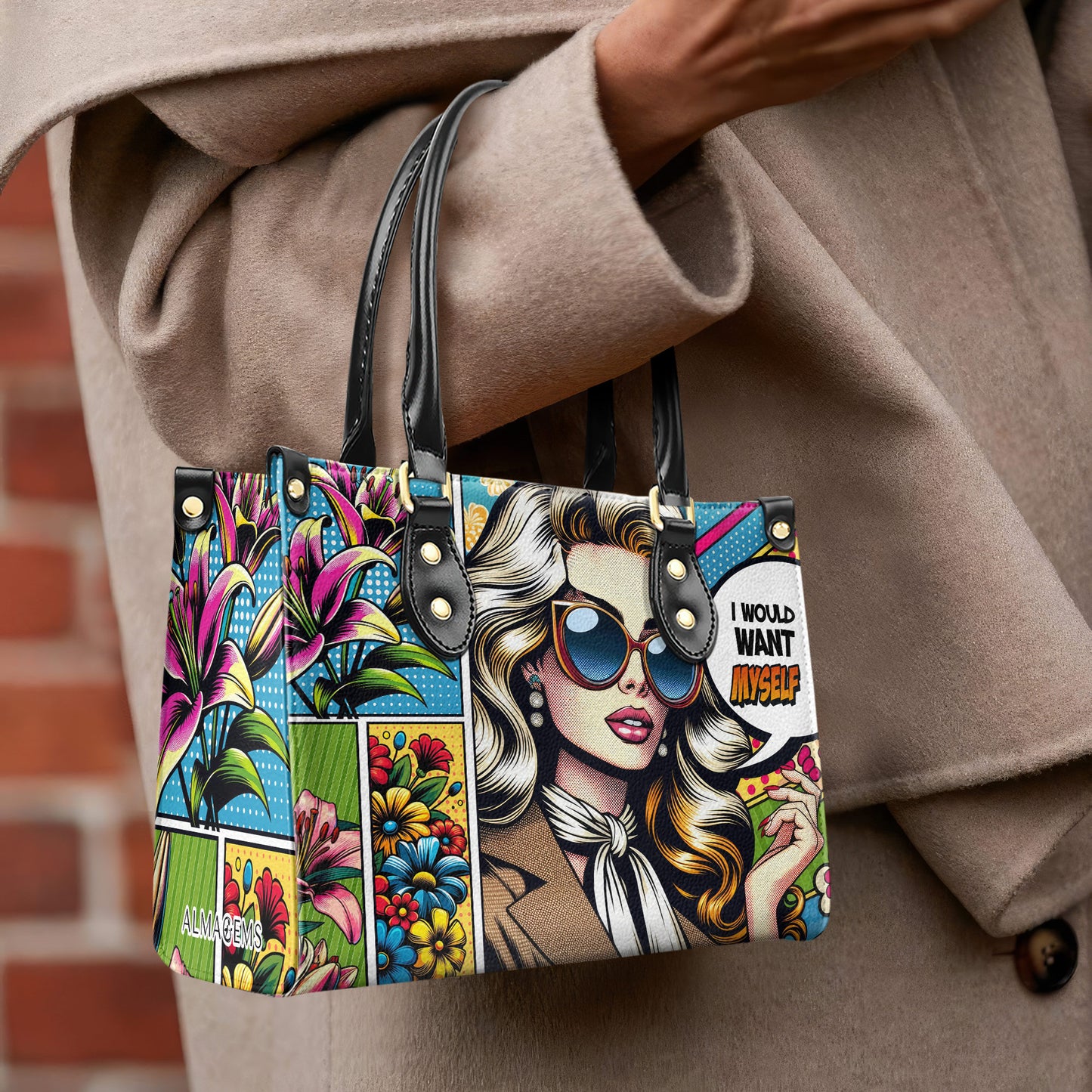 Je voudrais moi-même - Sac à main en cuir personnalisé - DB03