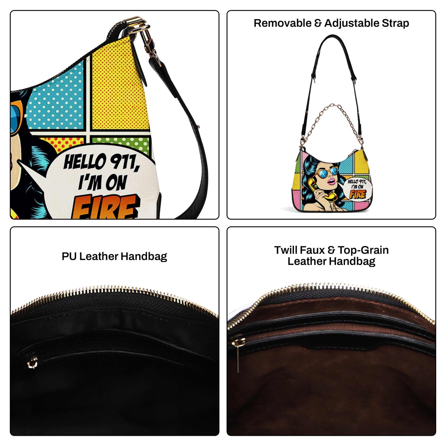 I Am On Fire - Personalized Custom Chain Crossbody Handbag - DB05CH