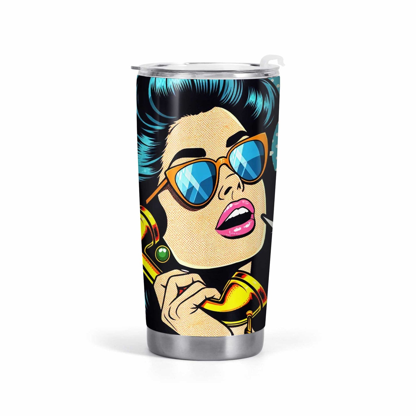 Estoy en llamas - Vaso de acero inoxidable personalizado de 20 oz y 30 oz - DB05TB