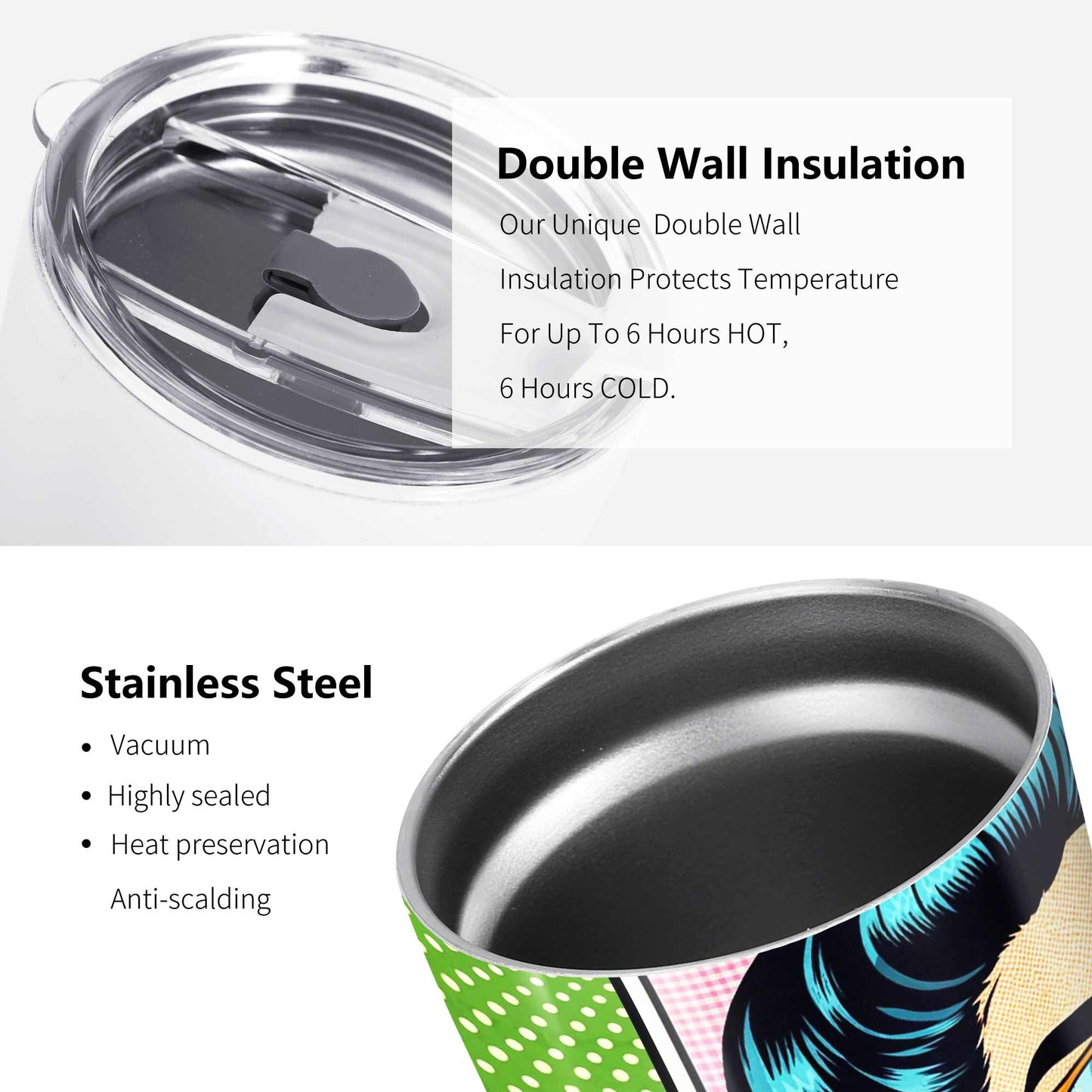 Estoy en llamas - Vaso de acero inoxidable personalizado de 20 oz y 30 oz - DB05TB