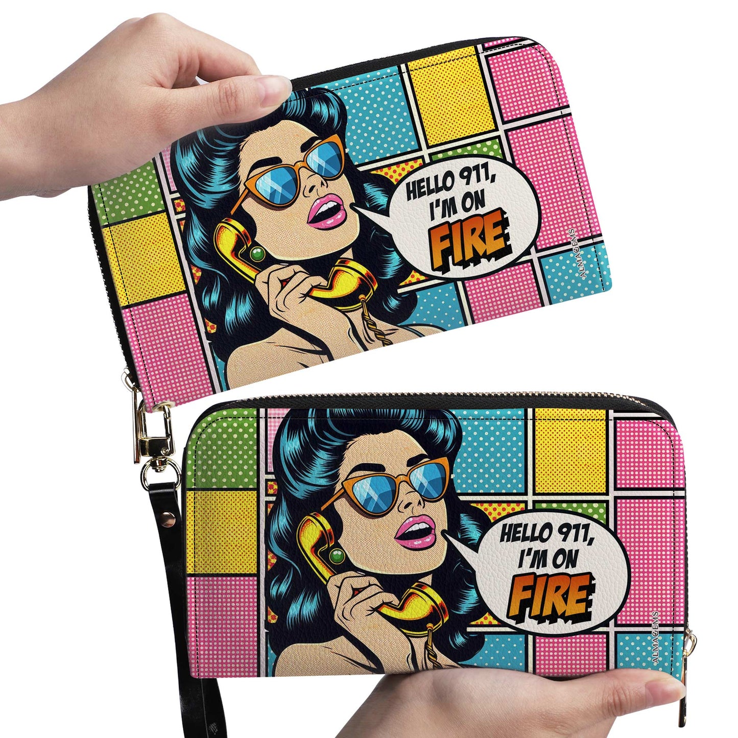 Portefeuille en cuir pour femme I'm On Fire - DB05WL