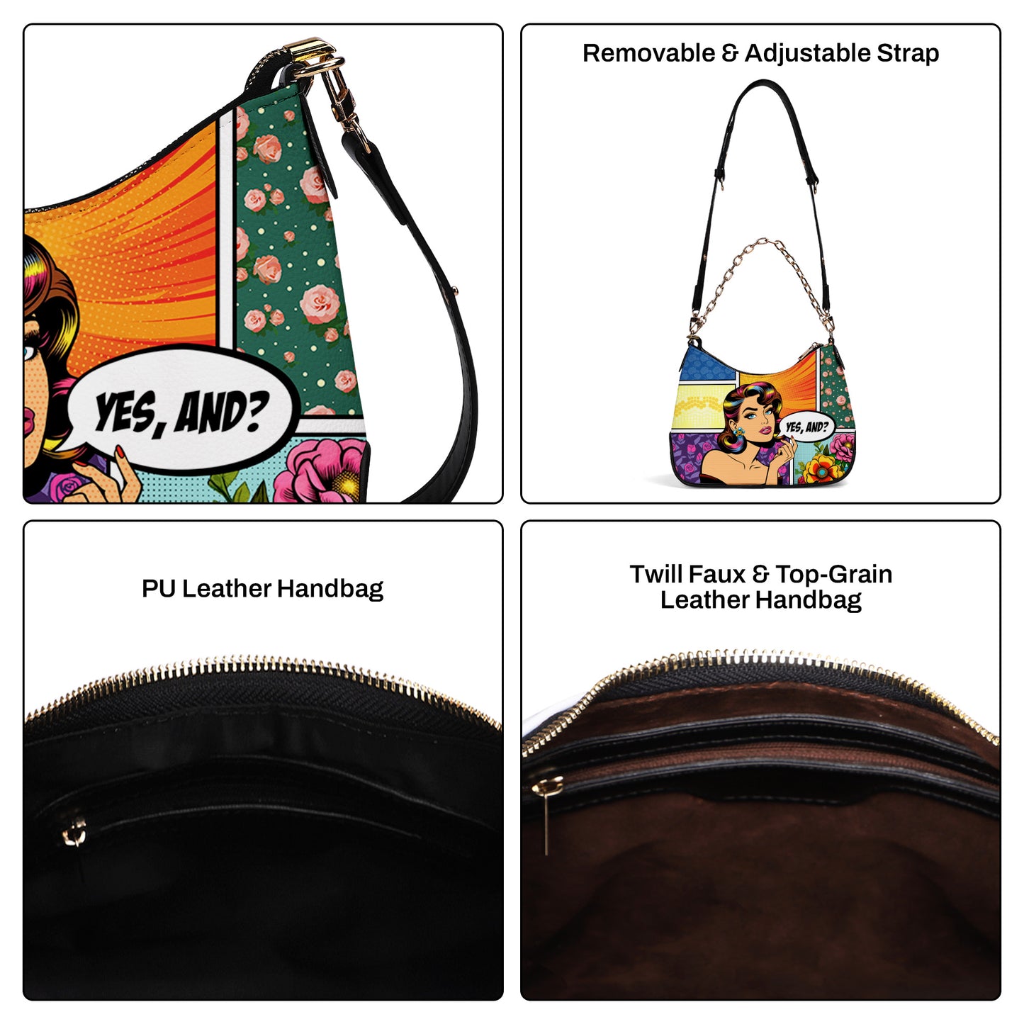 Yes And? - Personalized Custom Chain Crossbody Handbag - DB06CH