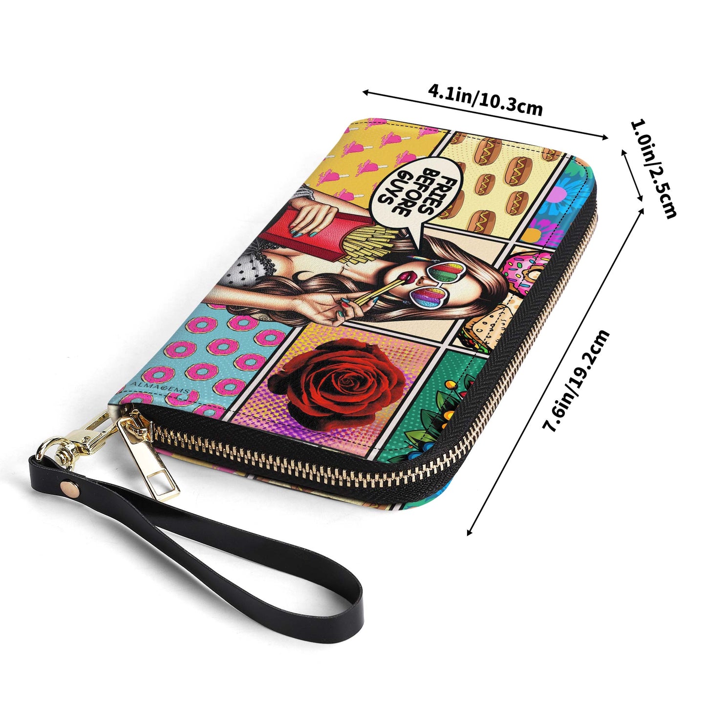 Frites Before Guys - Portefeuille en cuir pour femme - DB07WL