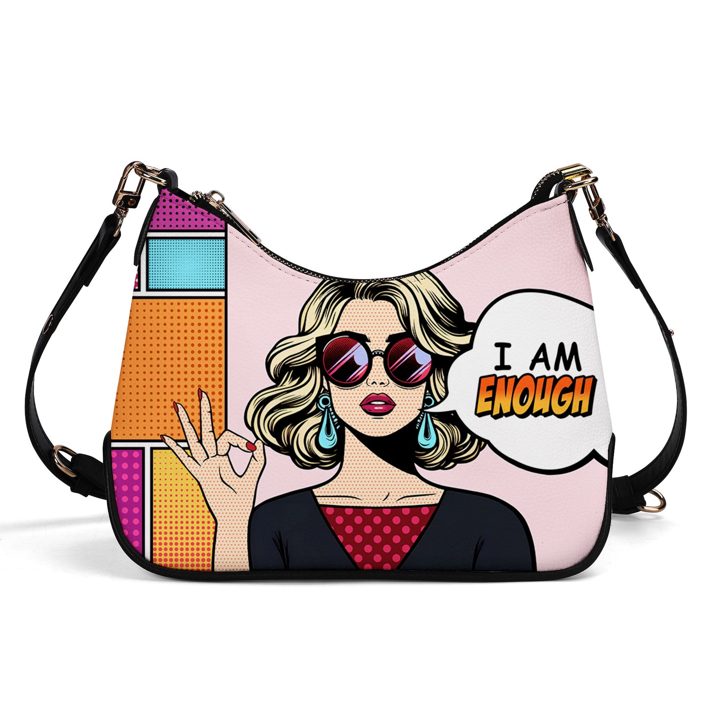 Soy suficiente - Bolso bandolera con cadena personalizado - DB08CH