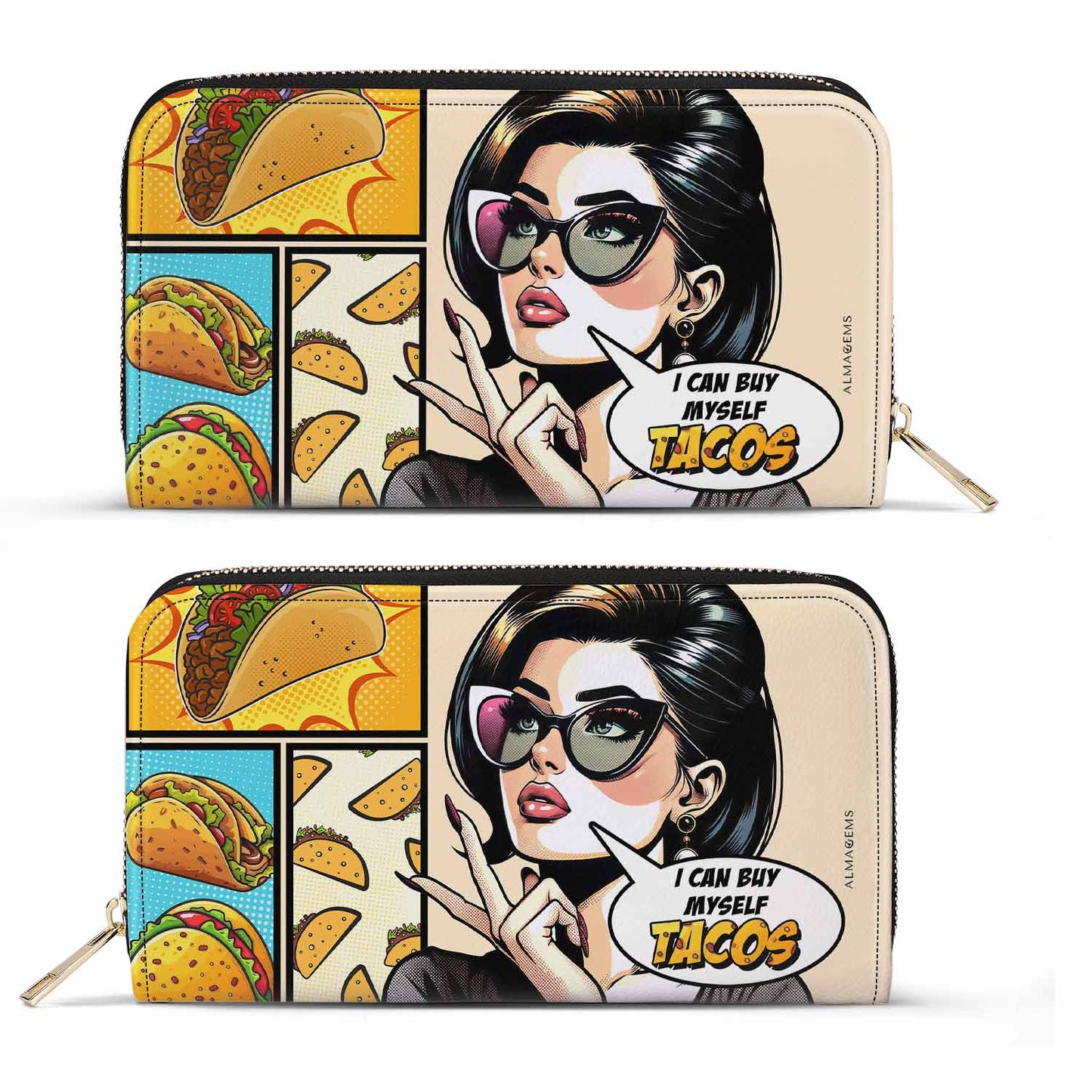 Je peux m'acheter des tacos - Portefeuille en cuir pour femme - DB11WL