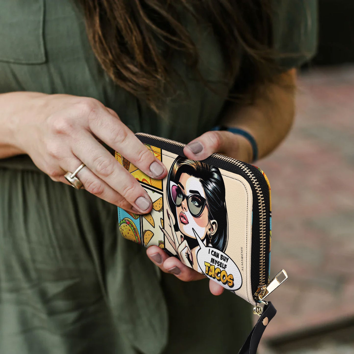 Je peux m'acheter des tacos - Portefeuille en cuir pour femme - DB11WL