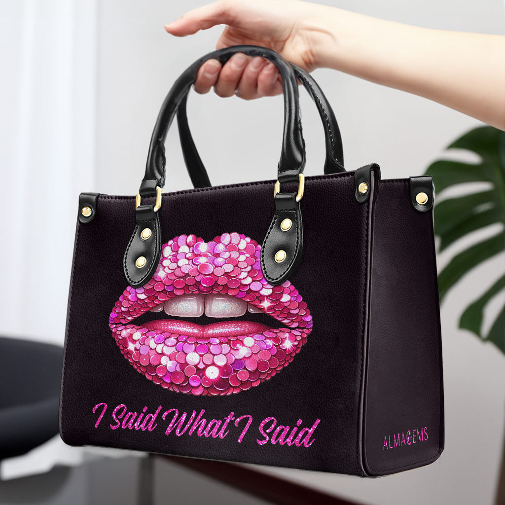 J'ai dit ce que j'ai dit - Sac à main en cuir personnalisé - DB14