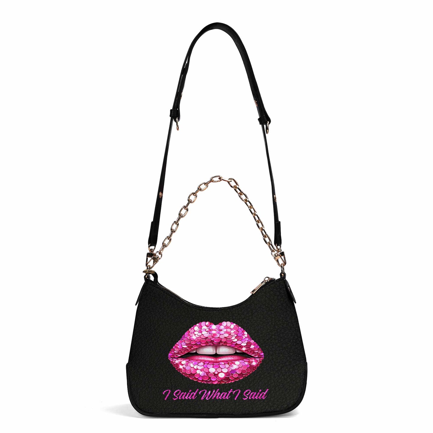 J'ai dit ce que j'ai dit - Sac à main bandoulière personnalisé avec chaîne - DB14CH