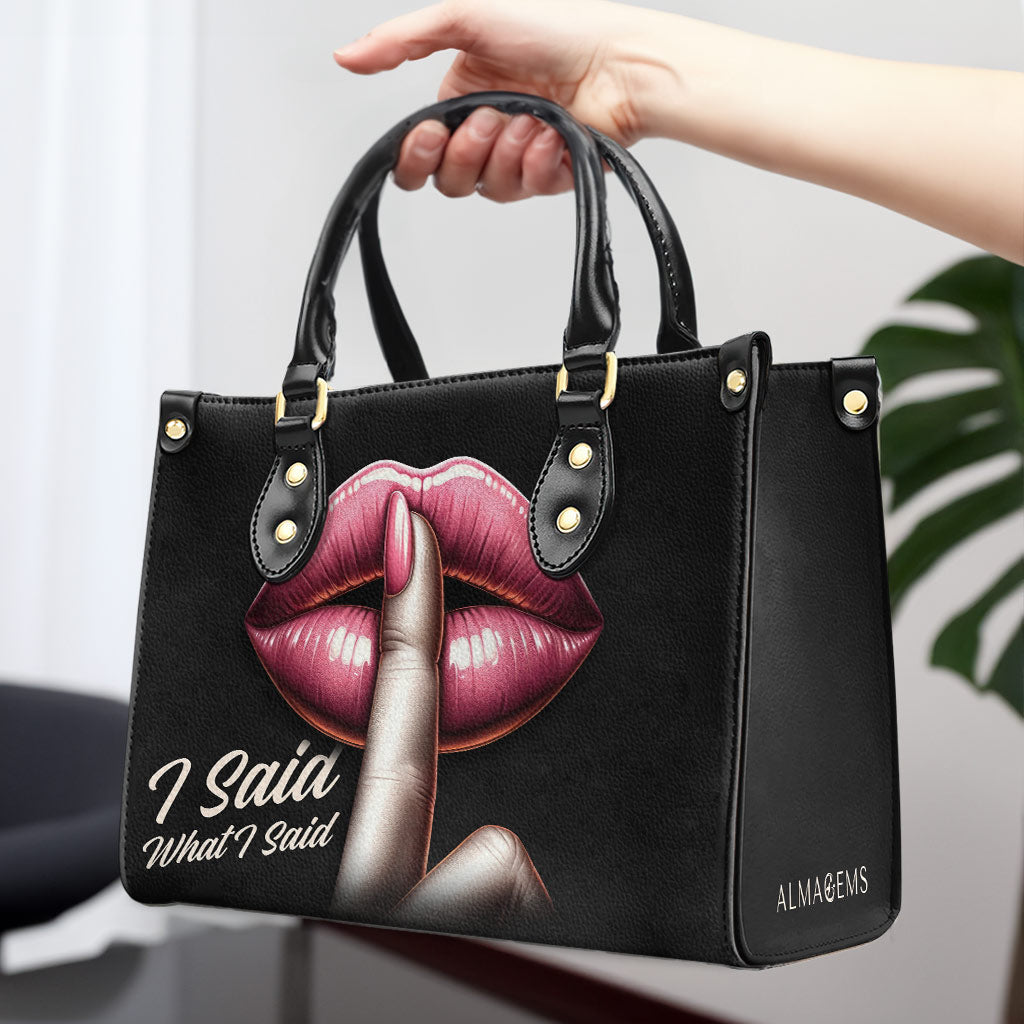 J'ai dit ce que j'ai dit - Sac à main en cuir personnalisé - DB15