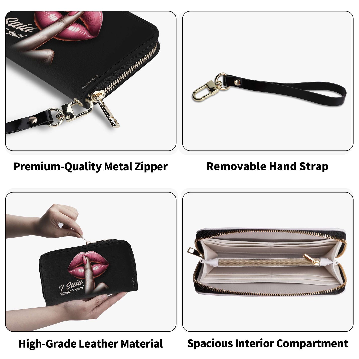 Dije lo que dije - Cartera de piel para mujer - DB15WL