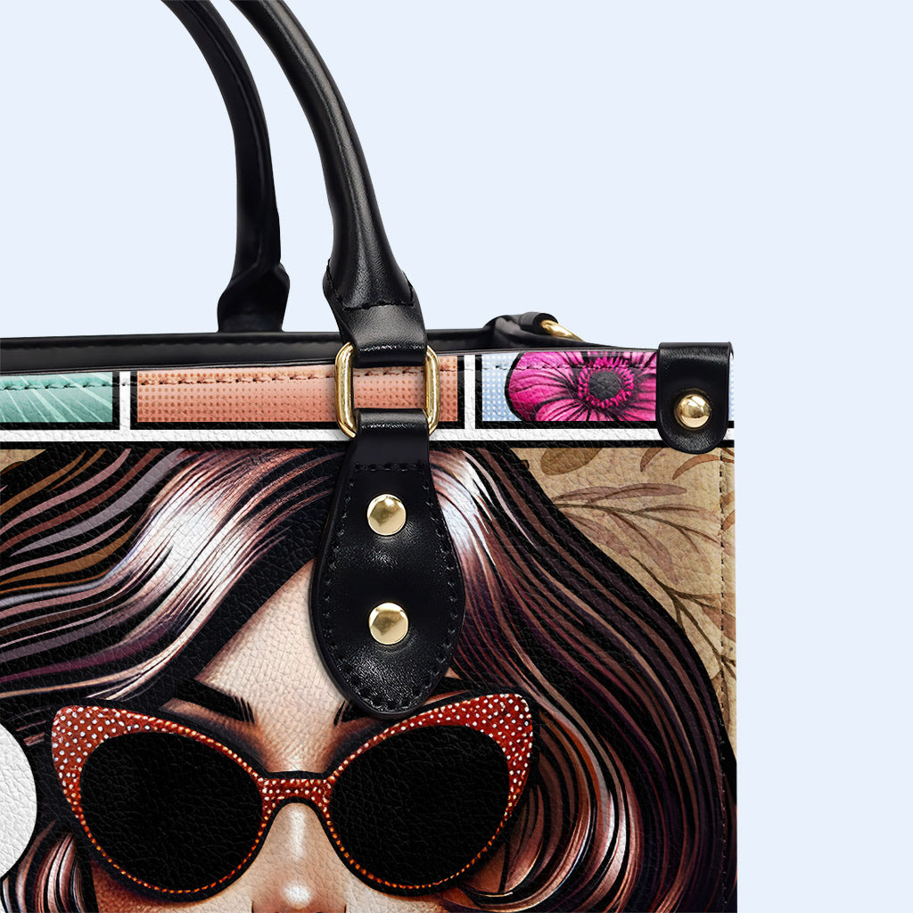 J'ai déjà été une fleur - Sac à main en cuir personnalisé - DB17