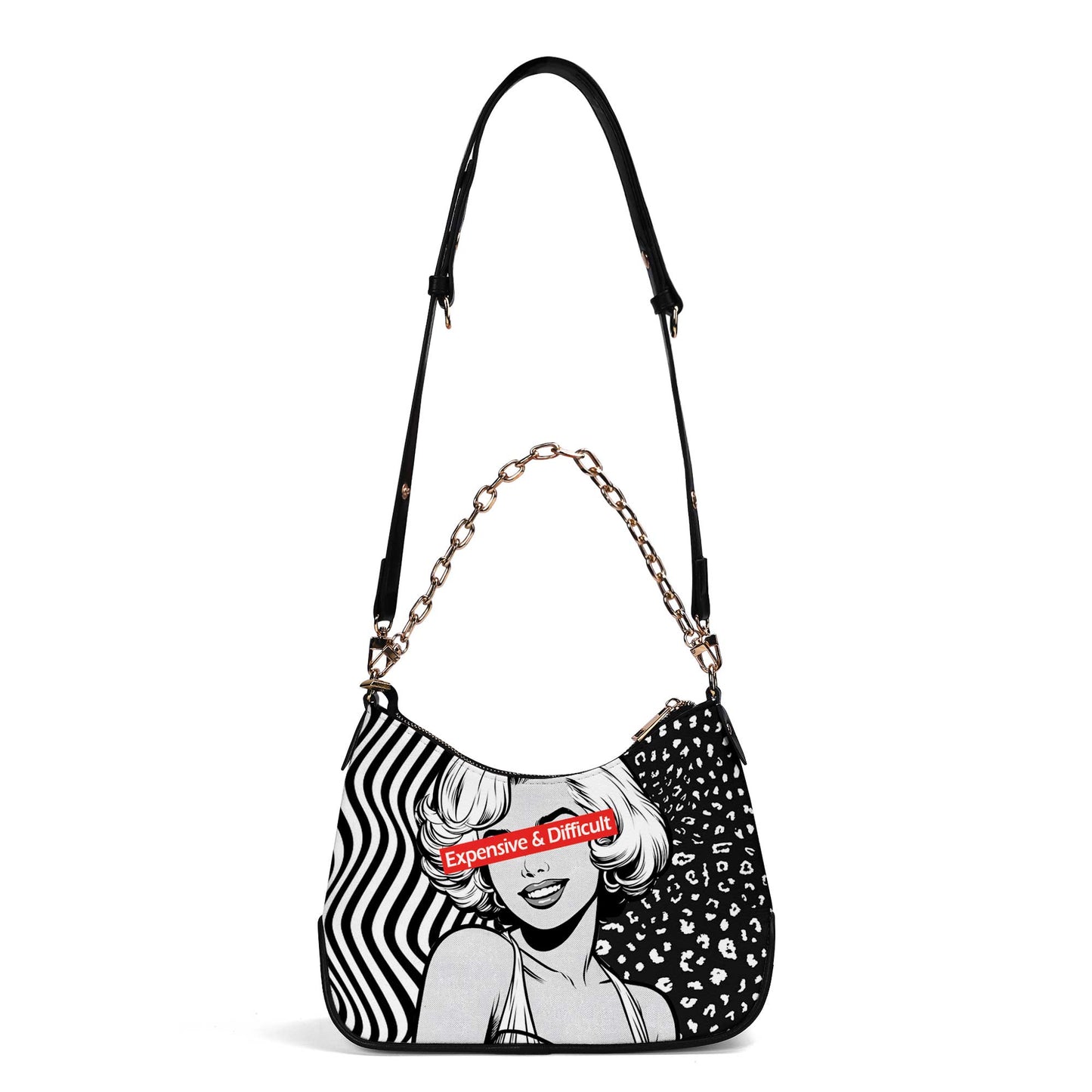 Expensive and Difficult - Personalized Custom Chain Crossbody Handbag - DB19CH