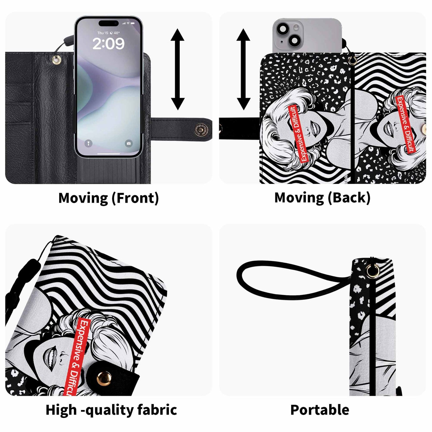 Expensive And Difficult - Personalized Custom Phone Leather Wallet - DB19PW